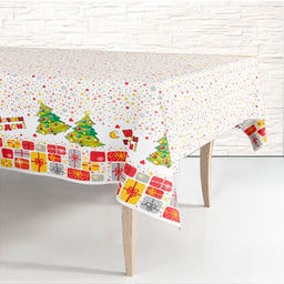 Скатерть полиэтилен 120х180см Карусель подарков, 35мкм (Россия)