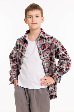 Рубашка М225002а красный - Елена фото 5