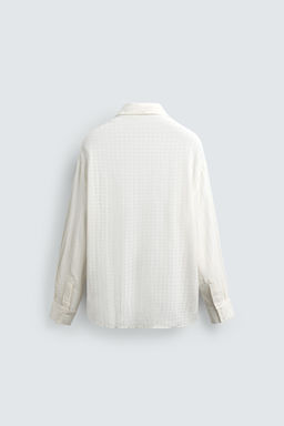 CAMISA FLUIDA JACQUARD TEXTURA / Blanco - Zara фото 8
