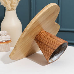 Блюдо для подачи на подставке Доляна Сердце, 27?27 см, бамбук  фото 4