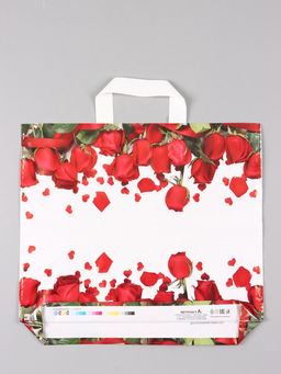 Цена за 50 шт. Пакет Гран При, полиэтиленовый с петлевой ручкой, 38?34 + 3 см, 70 мкм