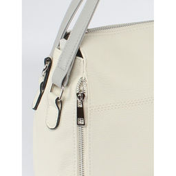 Сумка женская искусственная кожа ADEL-258/2в/ММ. 1отдел. плеч/ремень, бежевый/серый флотер 259117 - Adelia фото 4