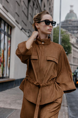 FAUX SUEDE SAFARI SHIRT - Zara фото 2