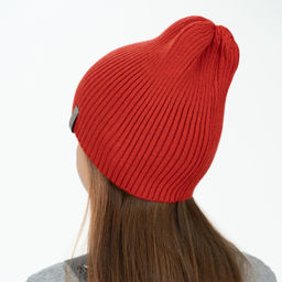 Шапка вязаная Ш-103 красная (52-58)