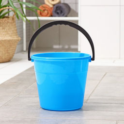 Ведро хозяйственное, 5 л, d=22 см, h=19.5 см, пластик, голубое