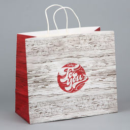 Пакет подарочный крафтовый For you, 32 х 28 х 15 см - Доступные радости фото 3