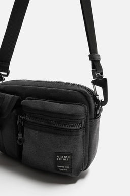 FABRIC CROSSBODY BAG WITH POCKETS - Zara фото 3