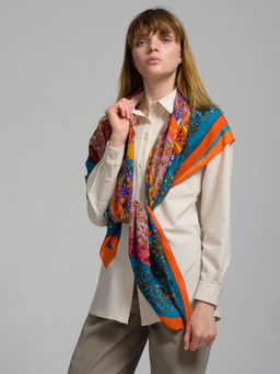 Большой,яркий платок из тонкой шерсти - Tantino фото 4