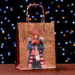 Пакет подарочный Новогодняя прогулка 18 х 22,3 х 10 см - Simaland фото 3