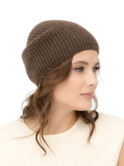 Шапка из шерсти UL коричневая