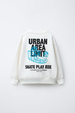 FLOCKED SLOGAN SWEATSHIRT - Zara фото 2