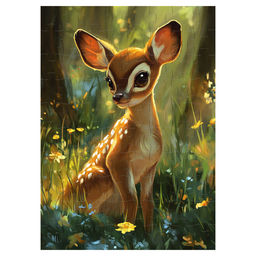 ФРЕЯ Пазл 80 элемент. PZL-80/09 Лесной олененок