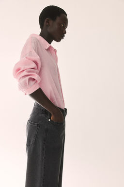 Camisa oversize de lino - H&m фото 3