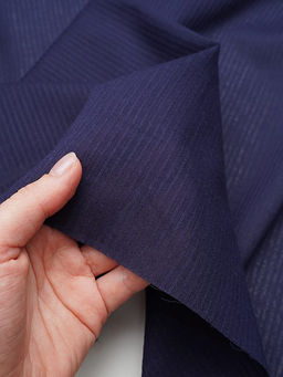 Фактурный хлопок Полоски цв.Чернильно-синий, ш.1.48м, батист, хлопок-100%, 60гр/м.кв - Купава фото 4