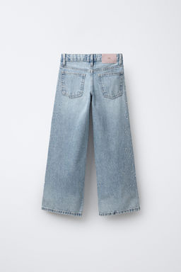 WIDE-LEG JEANS WITH RHINESTONES - Zara фото 2