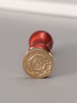 Печать для сургуча с пластиковой ручкой «Венок с буквой C», 2.5×2.5×6.3 см