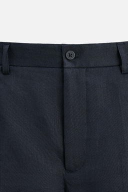 100% LINEN BERMUDA SHORTS