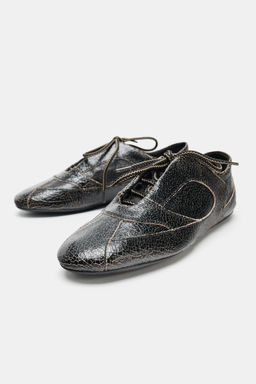 WORN EFFECT LEATHER SHOES - Zara фото 4