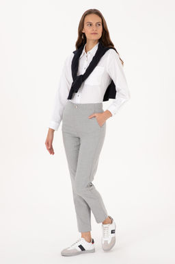 Kad_n A__k Gri Kanvas Pantolon