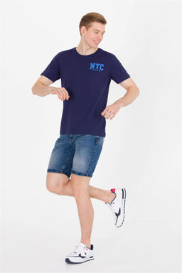 U. S. Polo Assn Мужская темно-синяя футболка с круглым вырезом - U.s. polo assn фото 8