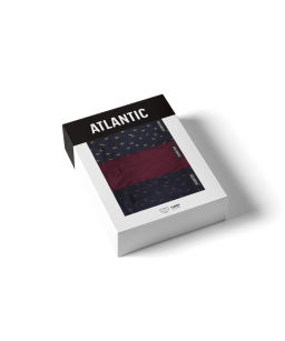 ATLANTIC 3MP-183 Трусы классика Bear - набор 3 шт. темно-синий + винный + темно-синий  фото 8