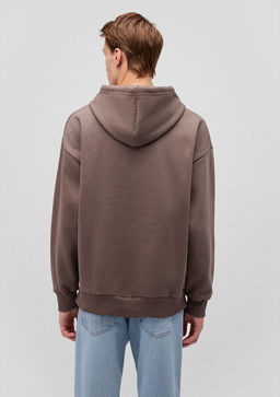 Mavi Logo Bask?l? Kapusonlu Kahverengi Sweatshirt  фото 4