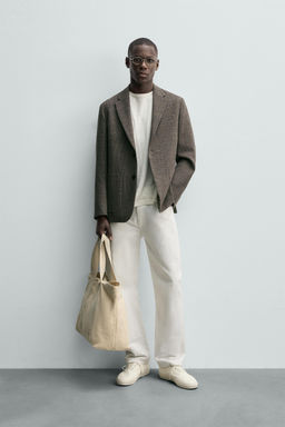 BLAZER REGULAR FIT PATA DE GALLO / Marr?n