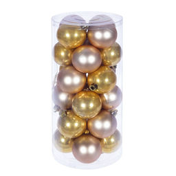 Набор из 24шт Украшение новогоднее "Шар", D 6 см, L6 W6 H7 см