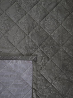 Набор покрывало и чехлы на подушку - Кристалл, цвет графит 200х220