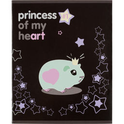 Цена за 2 шт. Тетрадь общая А5 48л Princess,клет,скреп, ВД-лак