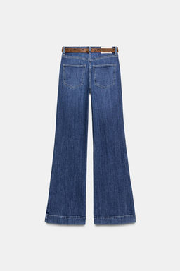 Z1975 HIGH-WAIST FLARE BELTED JEANS - Zara фото 11