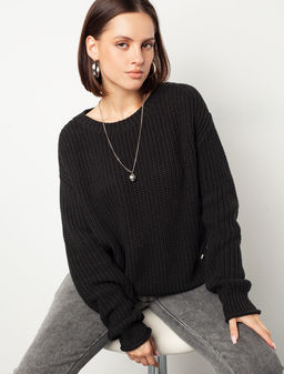 VILATTE / Свободный джемпер крупной вязки  фото 5