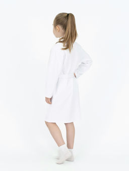 Халат детский белый  вафельный 913 (122, 64)