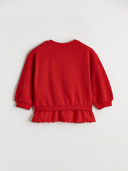 Fisto Detayl? K?z ?ocuk Kal?n Sweatshirt