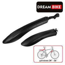 Набор крыльев 24-26 Dream Bike, цвет чёрный