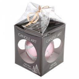 Елочная игрушка шар стеклянная д9,5см, розовый металлик, ручная художественная роспись, подарочная упаковка (Россия) - Домашняя мода фото 9