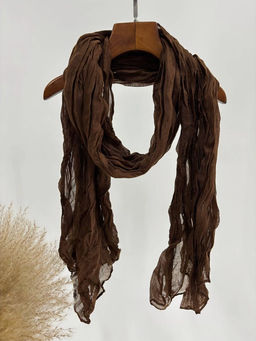 Палантин 180*85см однотонный 33-0001 шоколад