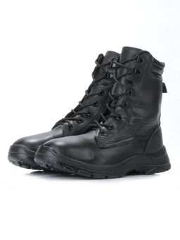 05-9003 BLACK Ботинки зимние мужские (искусственная кожа, искусственный мех)