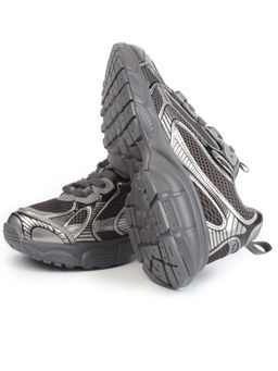 05-P247-1 BLACK/SILVER Кроссовки женские (искусственные материалы, сетка)