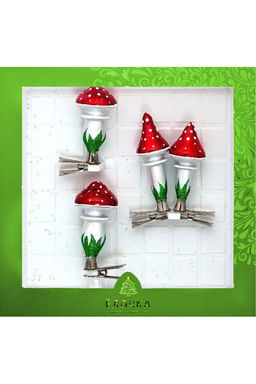 Набор елочных украшений Мухоморы С1593 - Елочка фото 2