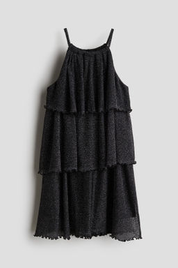 Vestido escalonado con brillo