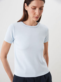 Bisiklet Yaka Kad?n Ti??rt