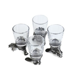 Подарочный набор рюмок-перевёртышей Настоящему мужчине, на 4 персоны, рюмка 50 мл, карты - Дарим красиво фото 2