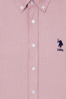 Мужская красная рубашка с длинным рукавом - U.s. polo assn фото 6