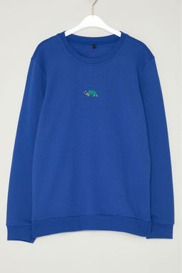 TRENDYOL MAN Tas Regular/Normal Kesim Bisiklet Yaka Etamin Hayvan Nak?sl? Sweatshirt TMNAW25SW00158 - Trendyolmilla фото 7
