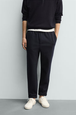 COMFORT NON-IRON JOGGER WAIST TROUSERS - Zara фото 26