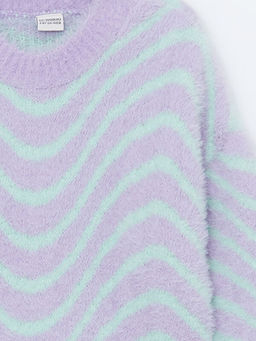 Bisiklet Yaka Desenli K?z ?ocuk Kazak - Waikiki фото 2