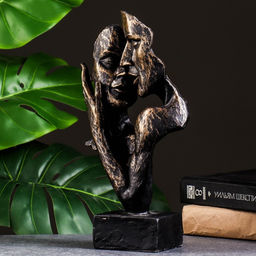 Фигурка полистоун Пара влюбленных, чёрный с золотом, 30 см