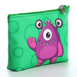 Цена за 2 шт. Кошелек детский на молнии «Монстр зеленый», 11×8.5 см