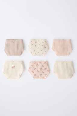 AGES 6-14 / SIX-PACK OF FLORAL PRINT BRIEFS